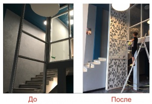 Оформление стеклянных перегородок декоративной пленкой