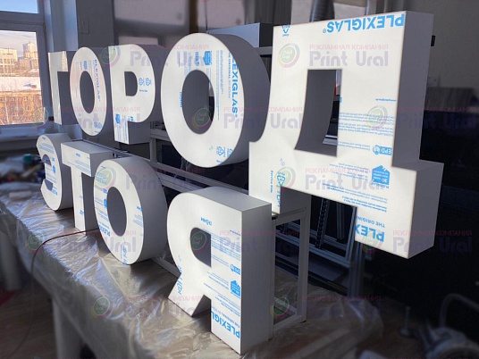 Буквы на металлокаркасе