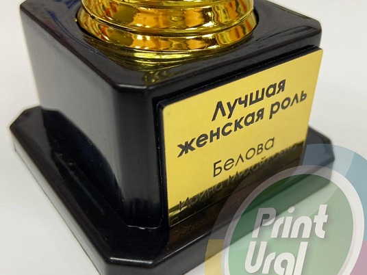 Шильдики из пластика - зеркальное золото